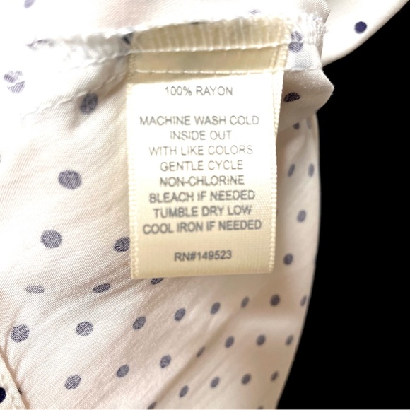 Alexander Jordan Button/Down Navy, White Polka Dot Size M - Picture 6 of 6